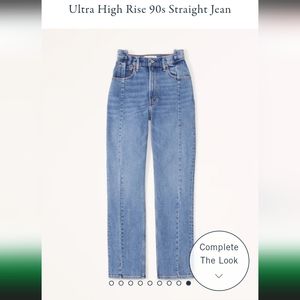 Abercrombie & Fitch Ultra High Rise 90s Straight Jeans size 27 Short